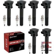UF481 Ignition Coil Pack and Iridium Spark Plugs Set of 6 Compatible with