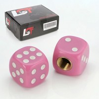 2X Ventilkappe Reifenventil Ventil Kappe WÜRfel Pink FÜR PKW LKW Motorrad Quad