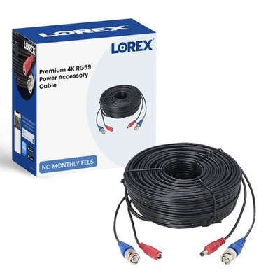 Lorex 4K RG59 Power Accessory Cable Video Cable Security Camera Systems Analog