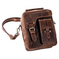 Matador Leder Tablettasche 10.5 Zoll UmhäNgetasche Schultertasche Hunter Braun