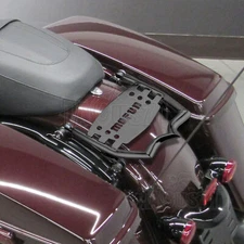 Black Crown Luggage Rack Fit Harley Touring Electra Street Glide Road King 09-25