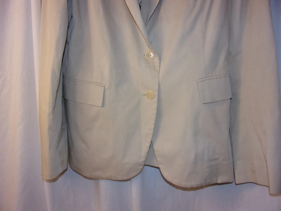 Chaqueta ligera mediana de algodón beige/tostado Etro Milano para dama en muy buena condición Foto 3 de 4