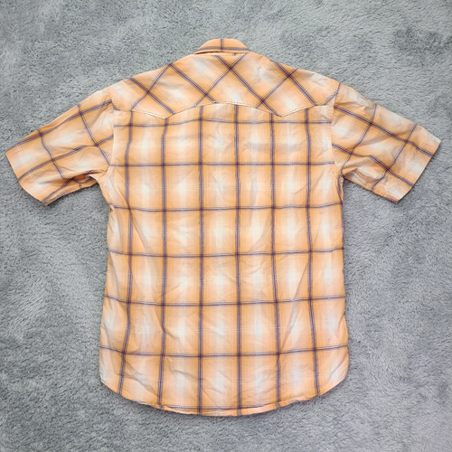 Stetson Pearl Snap Western Shirt Mens M Multicolor Short Sleeve Sawtooth Plaid - Imagen 6 de 12