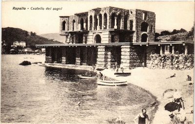 Old postcard AK RAPALLO Castle of dreams Italy (530151)