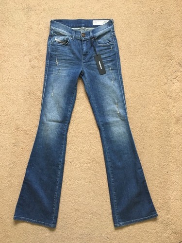 Diesel Women's Sandy-B Regular Slim Bootcut Stretch Blue Jeans, W23\