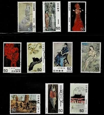 Japan 1979-1980 Jumbo Modern Japanese Art 50Y Complete Used Set  Sc# 1359-1368