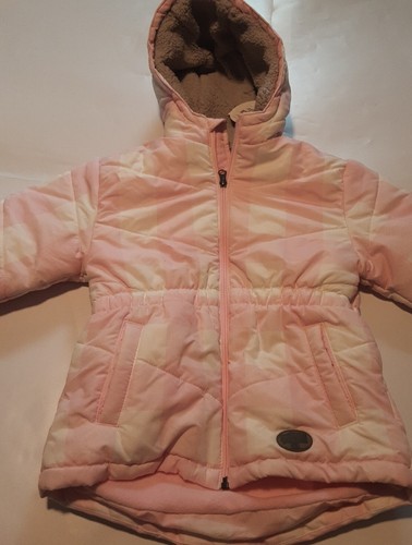 Outdoor kids Girls Pink Long Sleeve Hooded Winter Puffer Jacket M - Picture 3 of 8