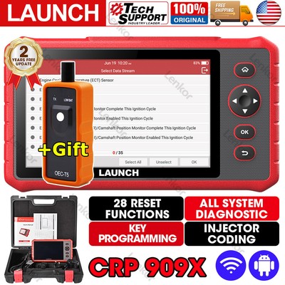 LAUNCH X431 CRP909X Pro Full System Car OBD2 Diagnostic Scanner Key Coding TPMS