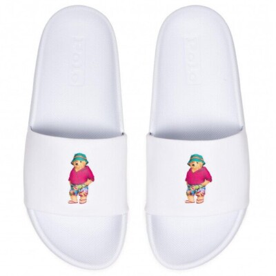 NWT POLO Ralph Lauren CAYSON BEACH BEAR SLIDES Athletic  display picture 1