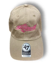 Essenbay Marine '47 Clean Up Adjustable Strap Cap Khaki w/ Pink Embroidered Logo