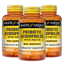 Mason Natural Acidophilus Probiotic Supplement 300 Count Digestive Health Sup...