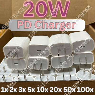 Lot 20W USB Type C Power Adapter Fast Charger Cube Block For iPhone iPad Android