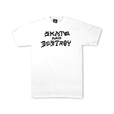 Thrasher Skateboard T-Shirt Skate and Destroy White