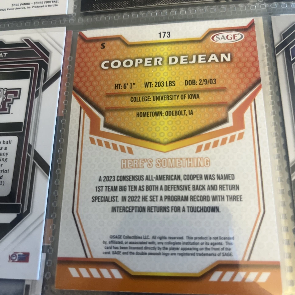 Cooper DeJean Sage Rookie  - Image 2 of 2