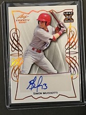2021 Leaf Trinity Phillies Simon Muzziotti RC - SP Rookie Auto - Bronze Foil