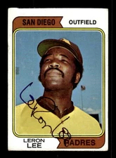 1974 Topps #651 Leron Lee HAND SIGNED AUTO