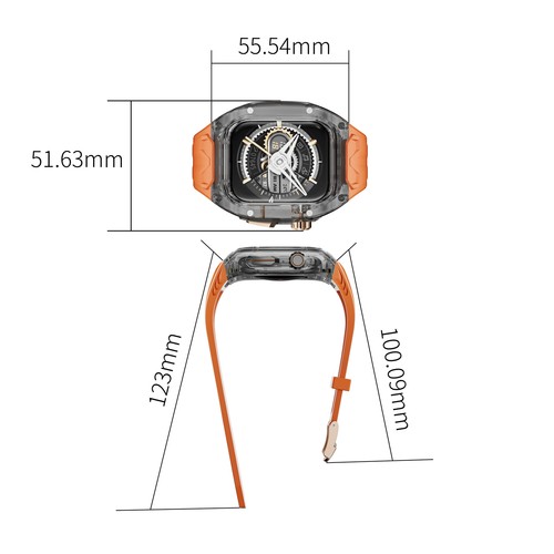 Custodia Trasparente Cinturino Silicone per Apple Watch Ultra e Ultra2 49mm 40/41/44/45mm - Foto 26 di 63