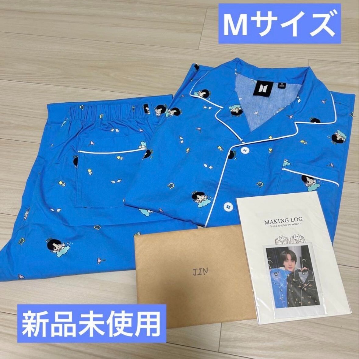 BTS Jin Artist Made Pajamas M Size Top and Bottom Set from japan