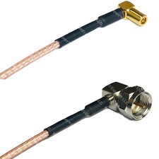 RG316 SMB MALE ANGLE to F MALE ANGLE RF Cable Rapid-SHIP LOT