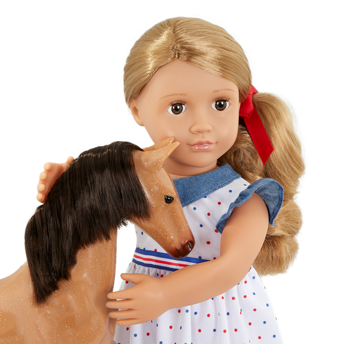 🇺🇸 Our Generation Shelley with Foal 18" Doll & Horse Set - Picture 3 of 4
