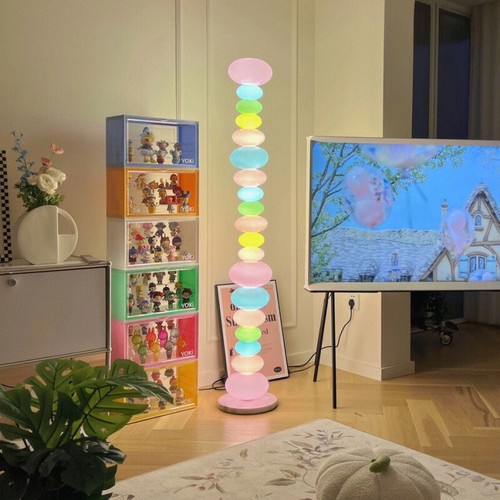 Rainbow candy floor lamp Creative children's glass macaron cute floor lamp - Picture 2 of 8