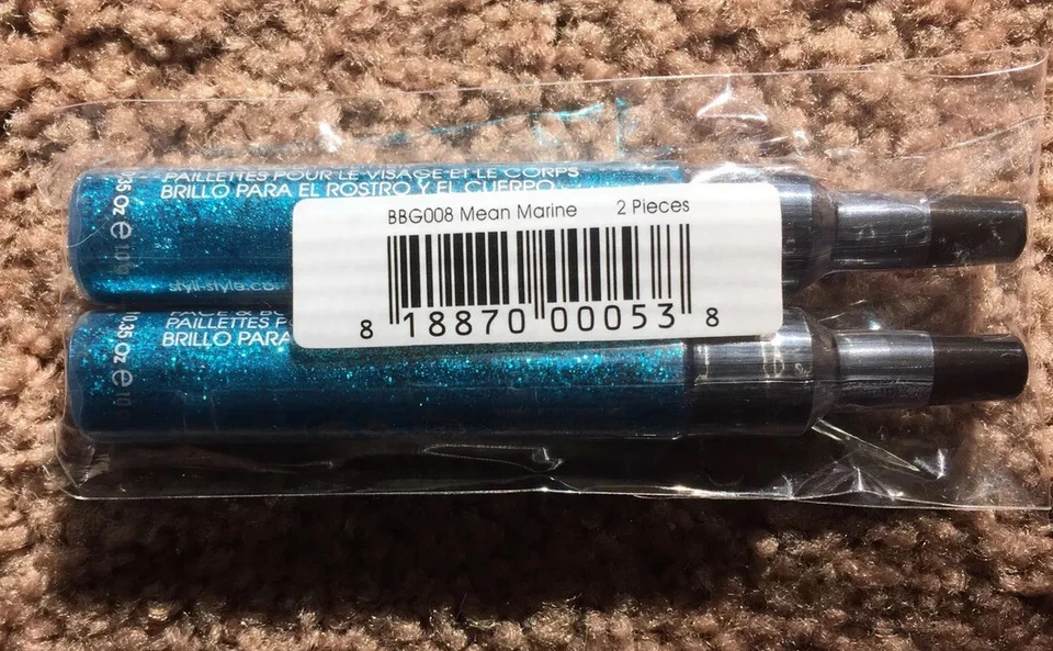 Brillos Styli-Style Shimmer Me | Mean Marine | Brillo facial y corporal | 2pk SELLADOS Foto 2 de 3