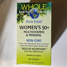 Natural Factors Whole Earth&Sea Pure Food Women's 50+Multivit&Mineral,120Tabs