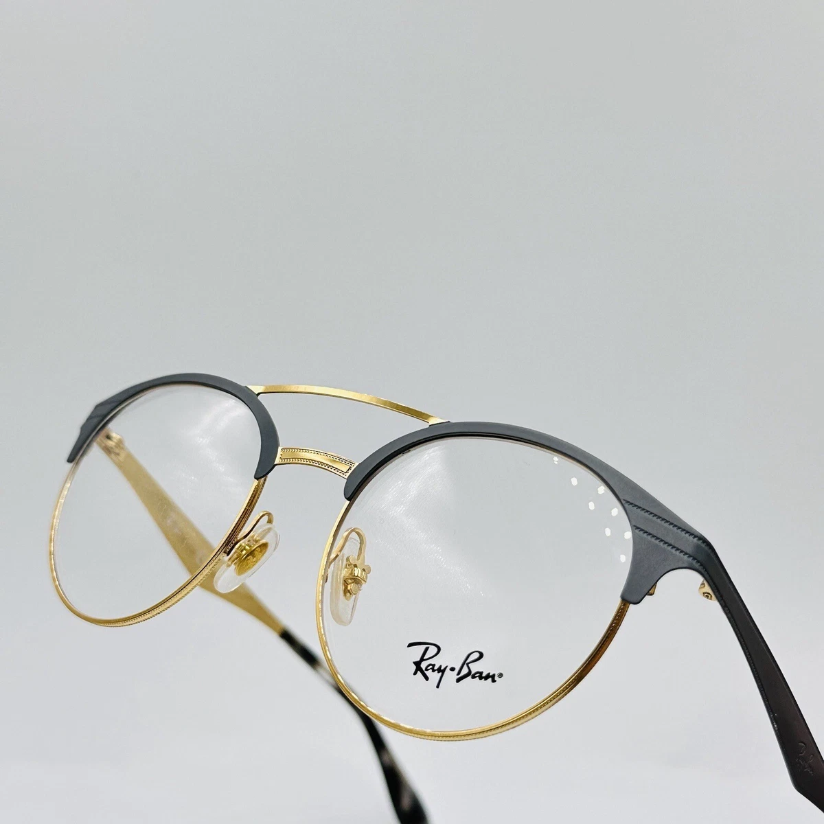 Ray ban eyeglasses Ladies Men s Round Grey Gold RB 3545 V 2913