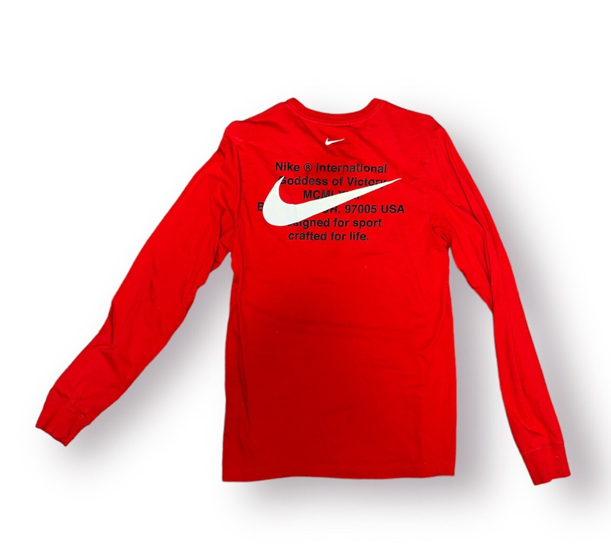 Nike Red Long Sleeve Shirt Size Small (Pre-Owned)