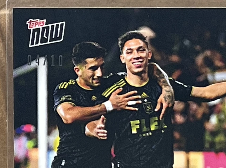 2023 TOPPS NOW MLS #212 FILIP KRASTEV LAFC 1st MLS goal Red Parallel 4/10 - Image 2 of 3