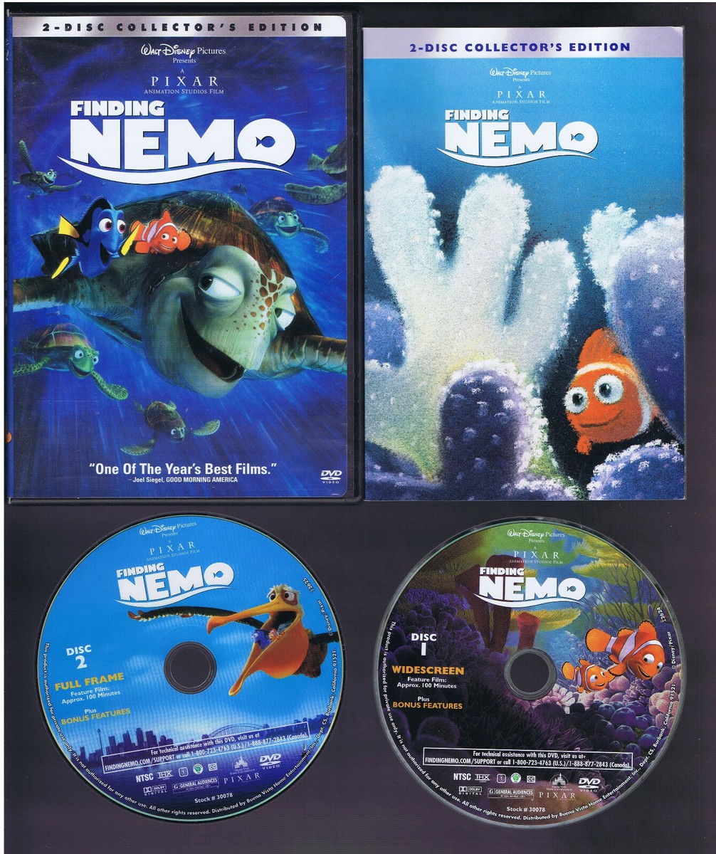 INI 歴代CD DVD Blu-ray Disney PIXAR Finding Nemo (2-Disc Set, DVD) Polished discs Very