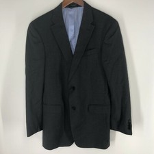 Tommy Hilfiger Mens Grey Pinstripe 100 Wool Blazer Two Button Blue Lined 40R