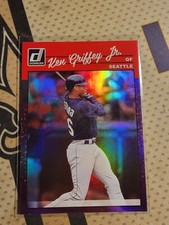 2023 Donruss Ken Griffey Jr. Retro 1990 Holo Purple Reverse Image Variation SP