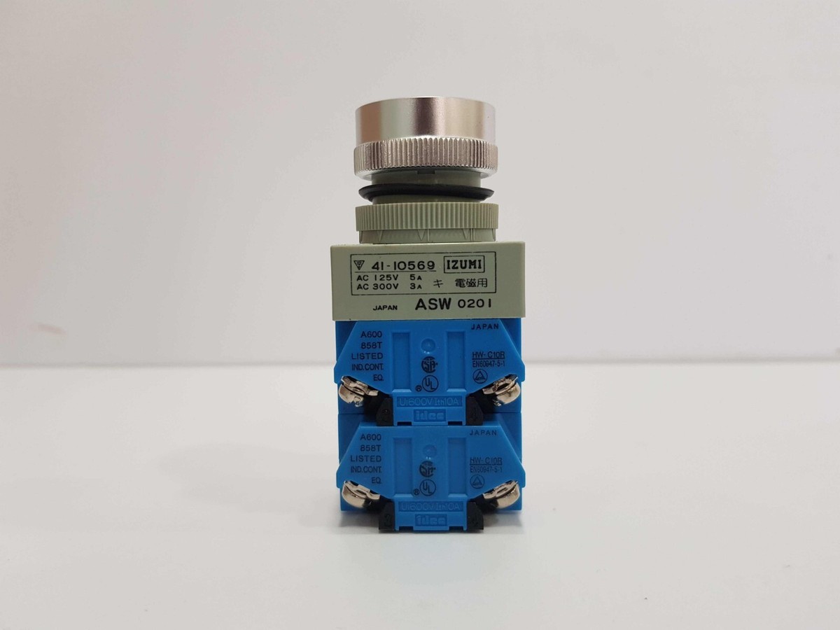 IDEC IZUMI ASW 0201 SELECTOR SWITCH WITH CONTACT BLOCK HW-C01R HW