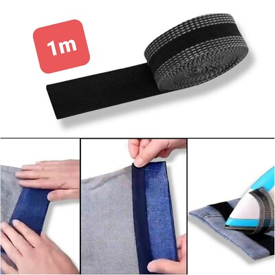 Fc'Noqgn Selbstklebendes Saumband – 10 Meter (10x1m) – Hosen Kürzen Ohne Nähen – Grau