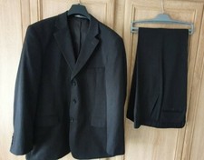 Mens Taylor & Wright Charcoal Grey pinstripe suit Jacket 42" Trousers W36 L31