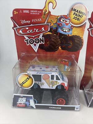 DISNEY PIXAR CARS TOON I-SCREAMER DELUXE And Biggest Fan Bundle