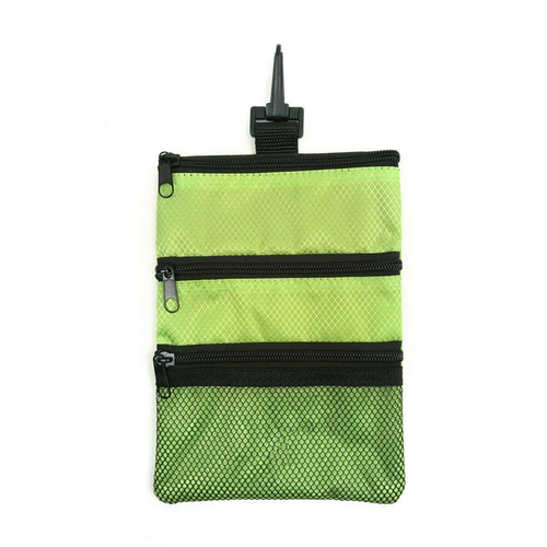 Zippered Golf Valuables Pouch 3 Pocket Tee, Ball, Accessory Bag With Clip US - Picture 18 of 20