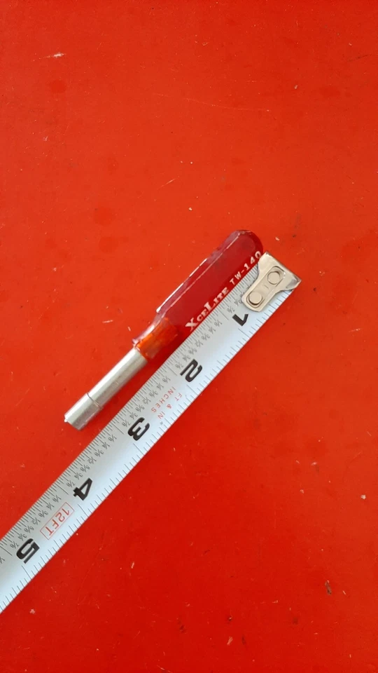 NOS XceLite TW-140 Terminal Wrench Slotted Nut Transistor Radio Driver Red - Image 2 of 4