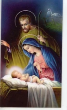 CHRISTMAS NOVENA 2 - Laminated  Holy Cards.  QUANTITY 25 CARDS