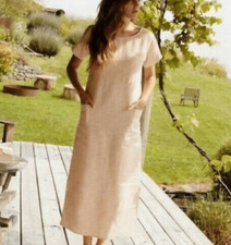 Christy Dawn Butterscotch  Linen Seaton Dress Sz Small