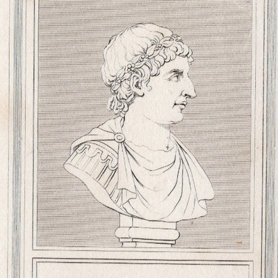 CONSTANTINE THE GREAT Engraved by George Cooke 5x8 1809 Antique Copper Engraving