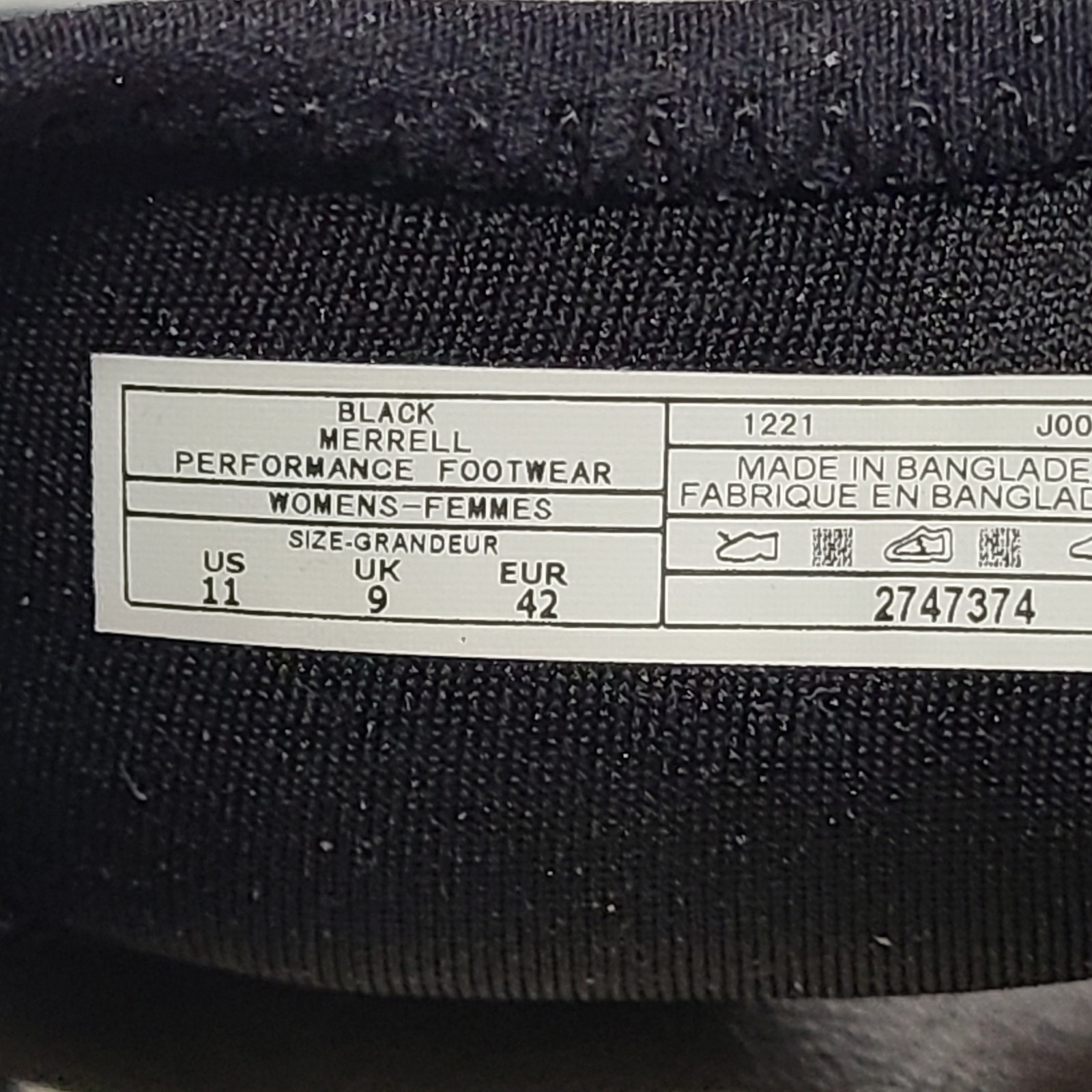 B41 Merrell sandali donna neri con cinturino slip on 11