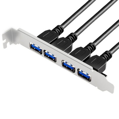 19/20Pin 4 Port USB 3.0 Internal HUB For PC Floppy Front Panel Bay Aluminum