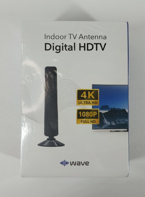 Wave Max Indoor TV Antenna 4K Ultra HD Signal Booster Digital HDTV-Sealed