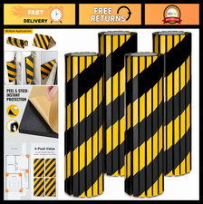 4 Pack Garage Wall Protector Foam Corner Guard Bumper, Reflective Edge Padding f
