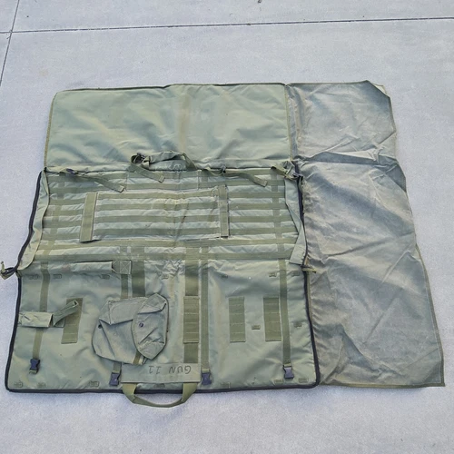 US Military Sniper Rifle Drag Bag Approximately 61" X 52" Stretched Out VTG READ
