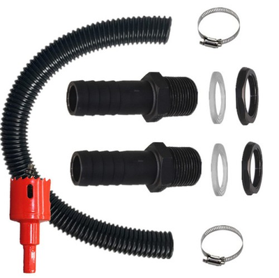 #ad Water Butt Connector Pipe Link Kit 25mm Downpipe Rain Barrel Connecting Hose Kit $10.94