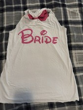 Woman s White Tank top Medium Bride