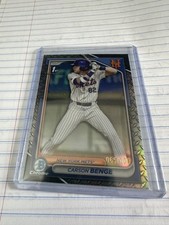 2024 BOWMAN DRAFT CHROME CARSON BENGE /100 STEEL METAL REFRACTOR 1ST #BDC-28 